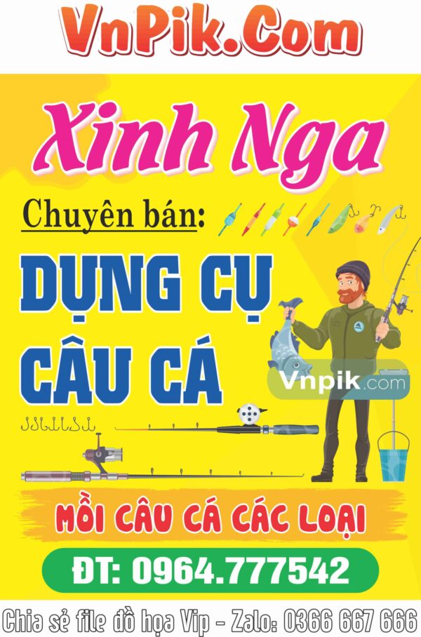 Biển vẫy Xinh Nga – chuyên dụng cụ câu cá file CDR