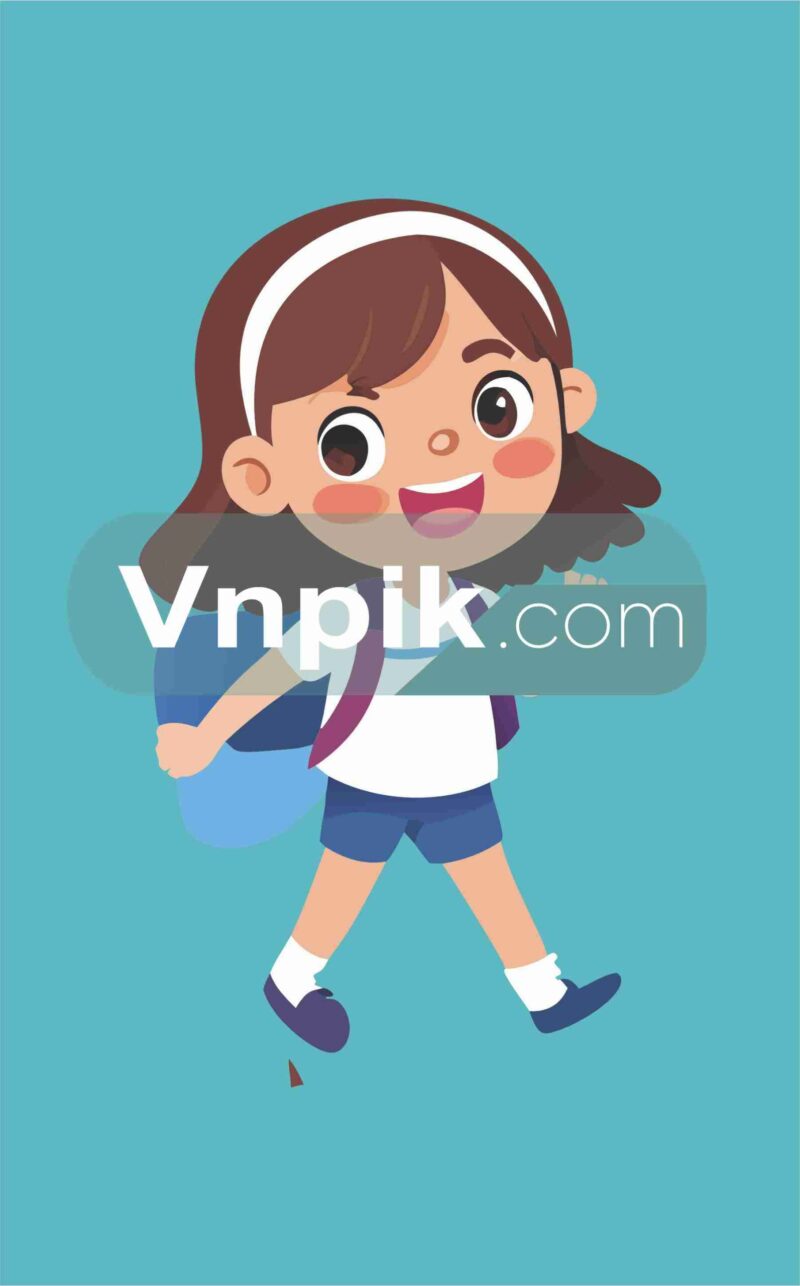 Chibi trẻ em đi học mẫu 5