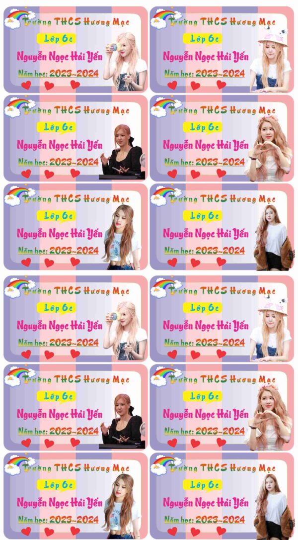 File Tem Nhãn Vở Đẹp File Corel X7 Mẫu 39