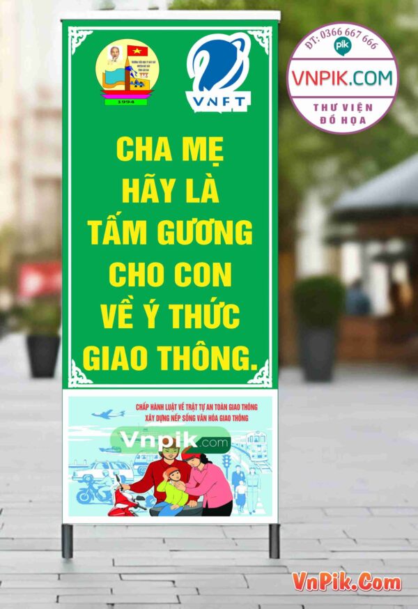 Khẩu hiệu tuyên truyền an toàn giao thông mẫu 14