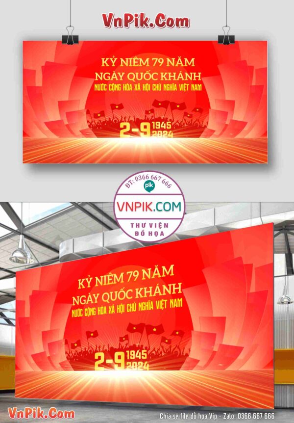 Phông Nền Chào Mừng Ngày Quốc Khánh 2 Tháng 9 Mẫu 33