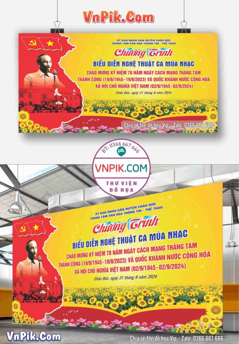 Phông Nền Chào Mừng Ngày Quốc Khánh 2 Tháng 9 Mẫu 46