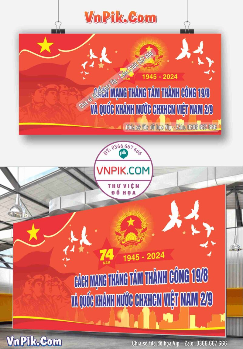 Phông Nền Chào Mừng Ngày Quốc Khánh 2 Tháng 9 Mẫu 52