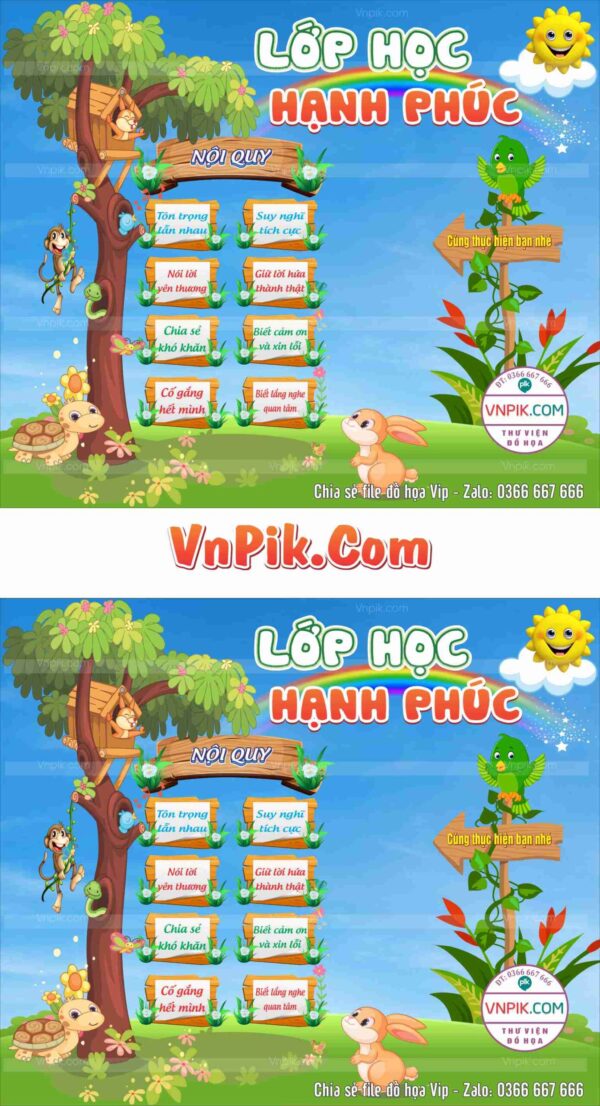 file vector Lớp học hạnh phúc mầm non