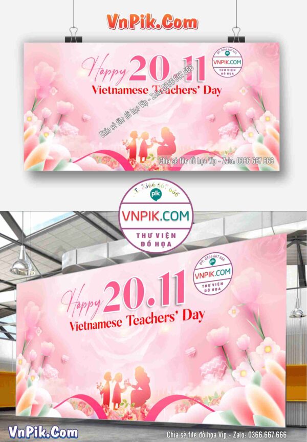 Phông Nền Chào Mừng Ngày Nhà Giáo Việt Nam 20-11 Mẫu 15