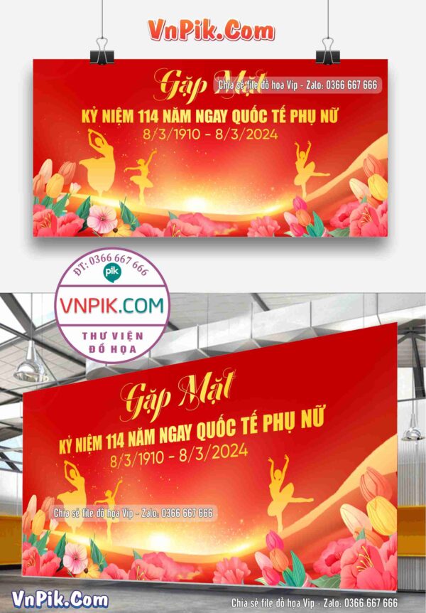 Phông Nền Ngày Quốc Tế Phụ Nữ 08 Tháng 03 Mẫu 8