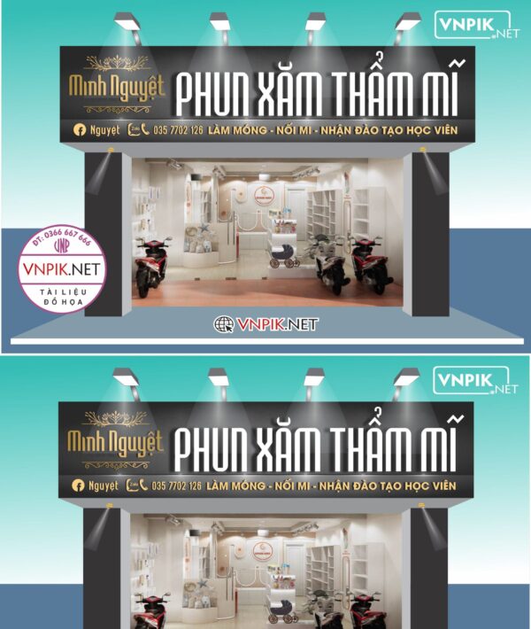 Mẫu biển tóc Minh Nguyệt – Phun xăm thẩm mĩ biển tóc đẹp