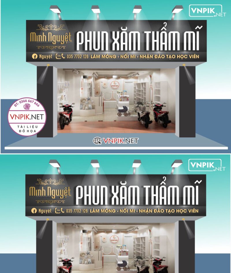 Mẫu biển tóc Minh Nguyệt – Phun xăm thẩm mĩ biển tóc đẹp