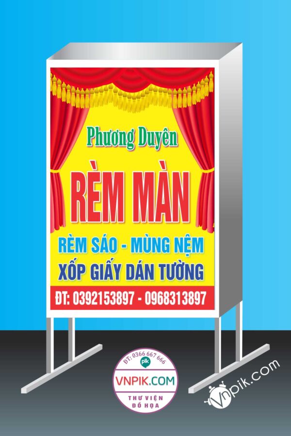 Mẫu biển quảng cáo tiệm rèm cửa