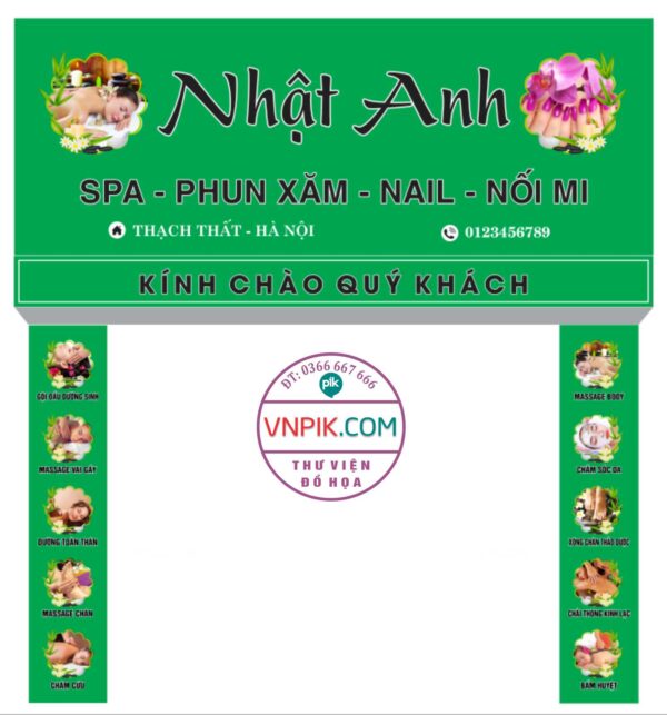 Biển hiệu Nhật Anh – spa phun xăm – nail – nối mi