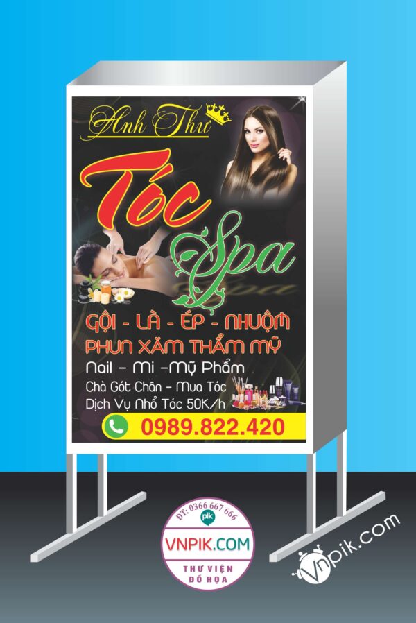 Mẫu bảng biển quảng cáo spa anh thư