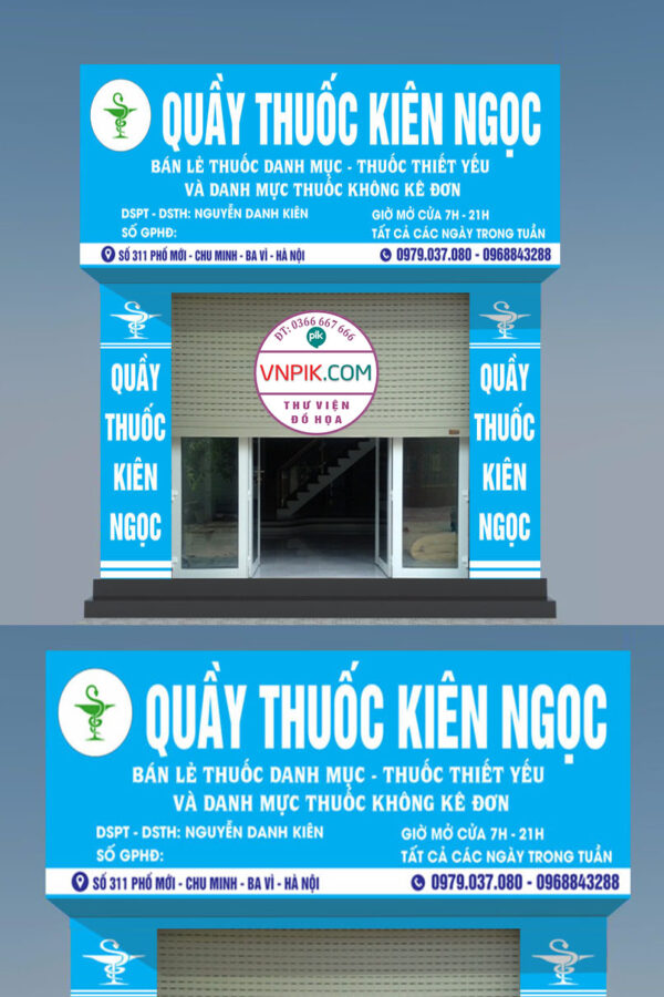 Mẫu biển quảng cáo quầy thuốc tây