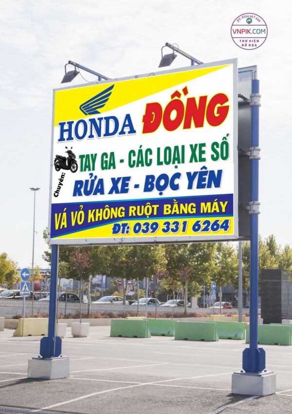 Mẫu biển quảng cáo sữa chữa honda xe máy