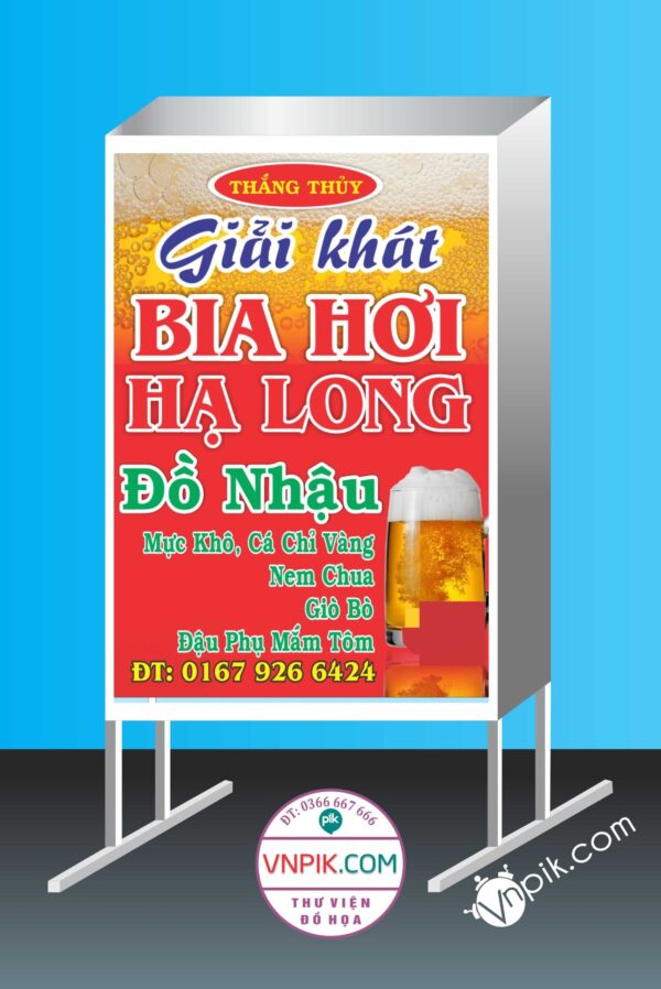 Mẫu biển vẫy thắng thuỷ giải khát, bia hơi, đồ nhậu