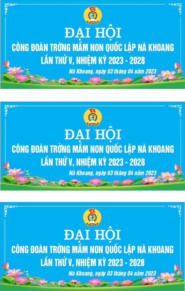 Mẫu maket đại hội công đoàn trường mầm non quốc lập nà khoang