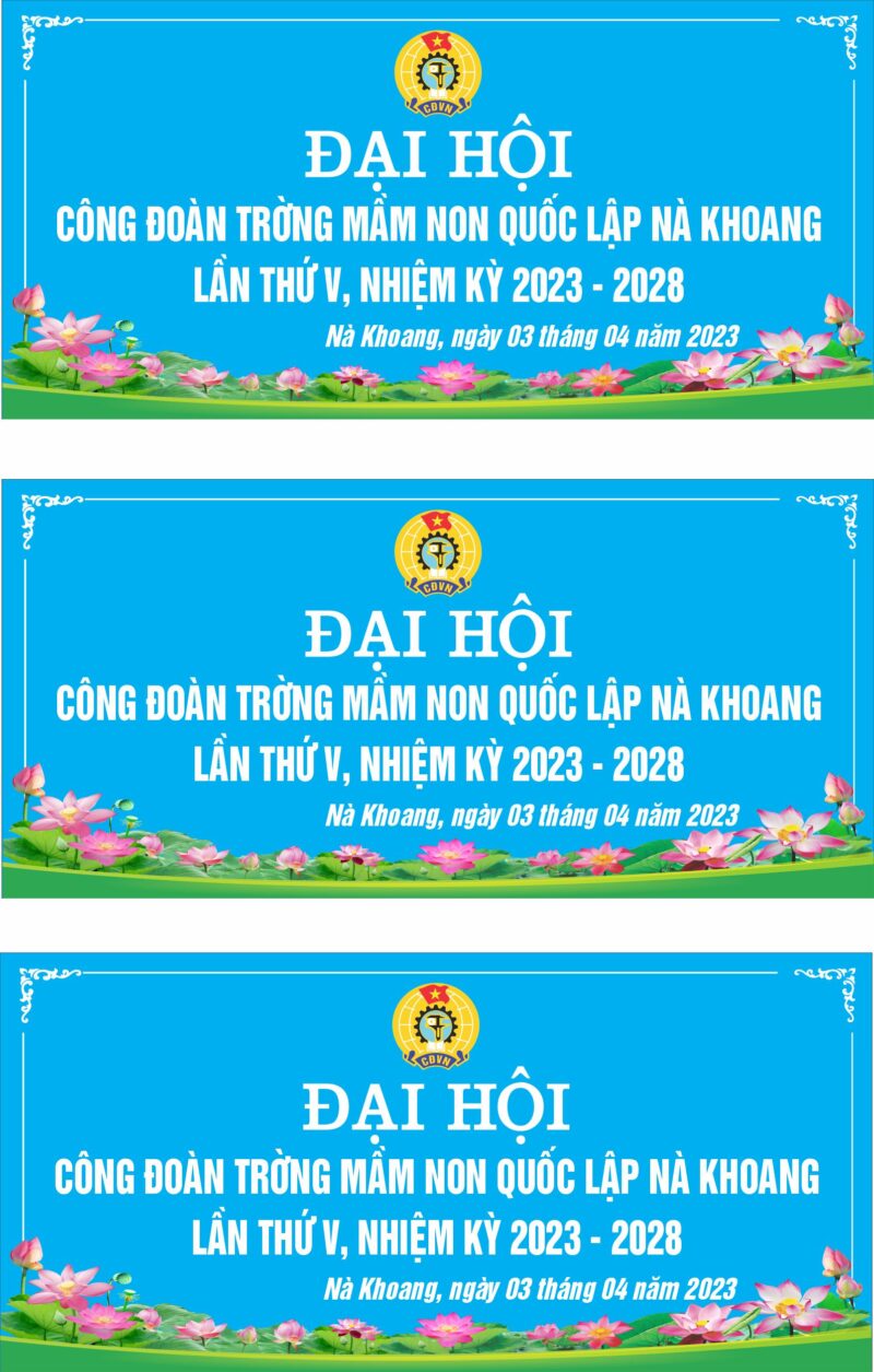 Mẫu maket đại hội công đoàn trường mầm non quốc lập nà khoang