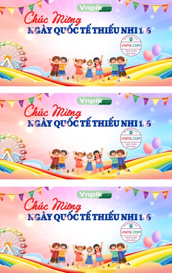 Mẫu phông nền maket tết thiếu nhi 1 tháng 6 mẫu 02