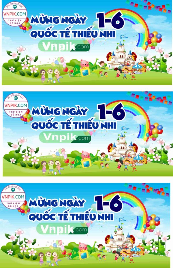 Mẫu phông nền maket tết thiếu nhi 1 tháng 6 mẫu 17