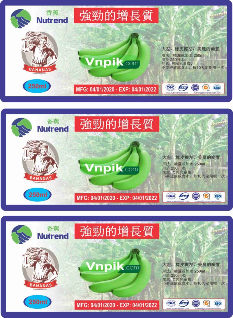 Mẫu tem nhãn chuối