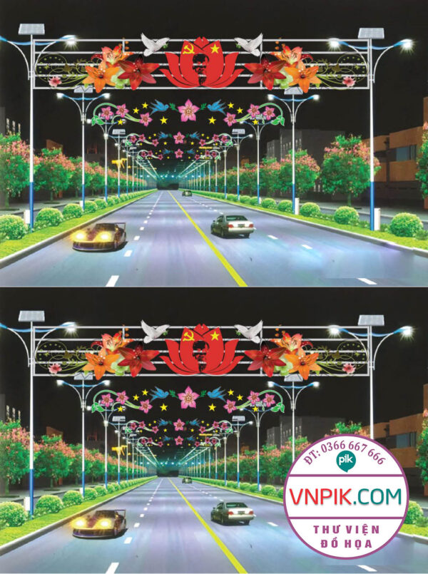 FILE COREL THIẾT KẾ CNC LED TRANG TRÍ ĐƯỜNG PHỐ, CỔNG CHÀO 38