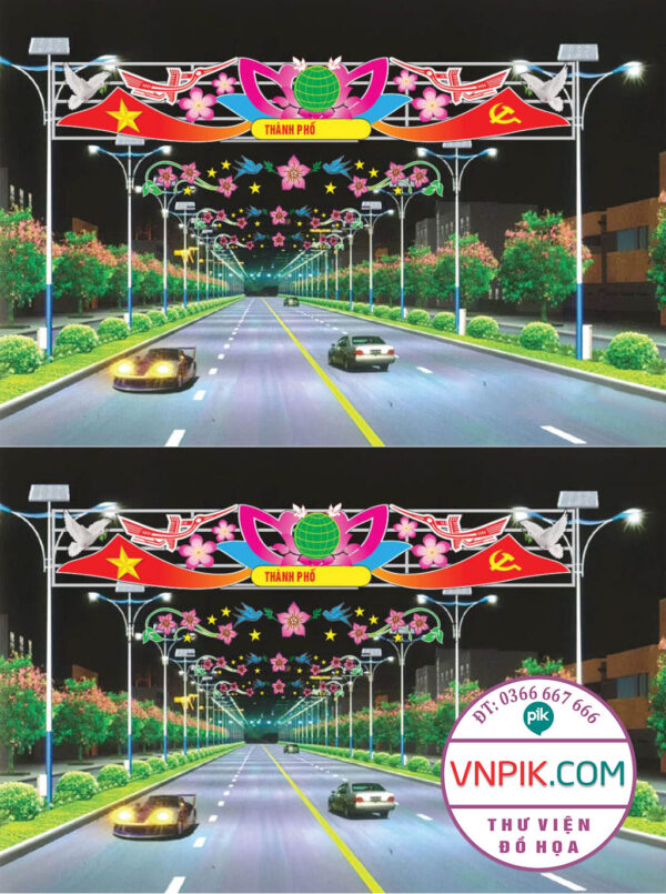 FILE COREL THIẾT KẾ CNC LED TRANG TRÍ ĐƯỜNG PHỐ, CỔNG CHÀO 40