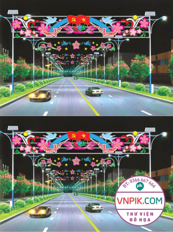 FILE COREL THIẾT KẾ CNC LED TRANG TRÍ ĐƯỜNG PHỐ, CỔNG CHÀO 41