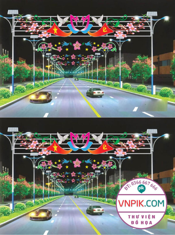 FILE COREL THIẾT KẾ CNC LED TRANG TRÍ ĐƯỜNG PHỐ, CỔNG CHÀO 42