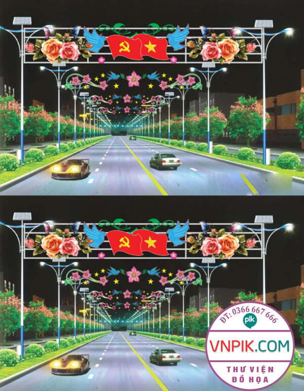 FILE COREL THIẾT KẾ CNC LED TRANG TRÍ ĐƯỜNG PHỐ, CỔNG CHÀO 44