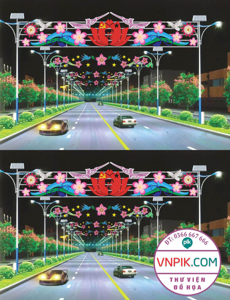 FILE COREL THIẾT KẾ CNC LED TRANG TRÍ ĐƯỜNG PHỐ, CỔNG CHÀO 45