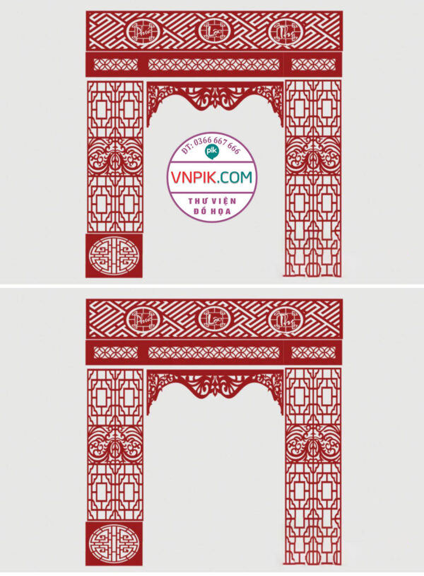 File Corel Mẫu Cắt Cnc Phòng Thờ Đẹp Mẫu 20
