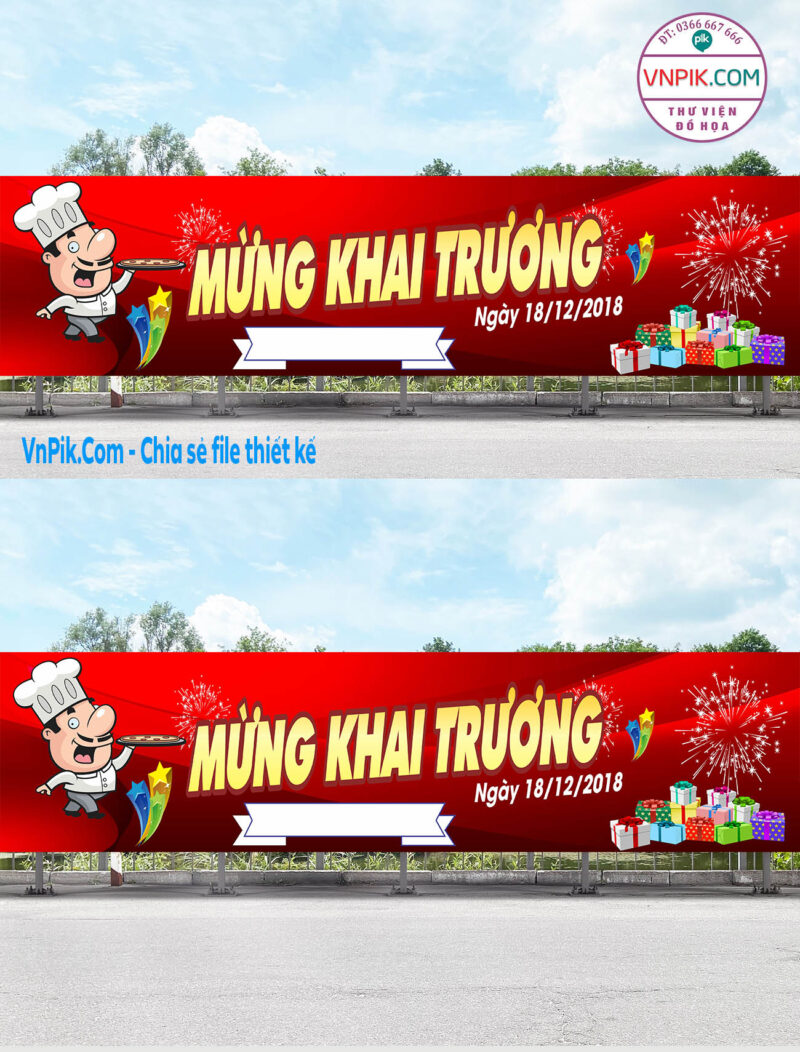 Mẫu Bangzon Khai Trương Quán Ăn, Nhà Hàng Đẹp File Vector Mẫu 14