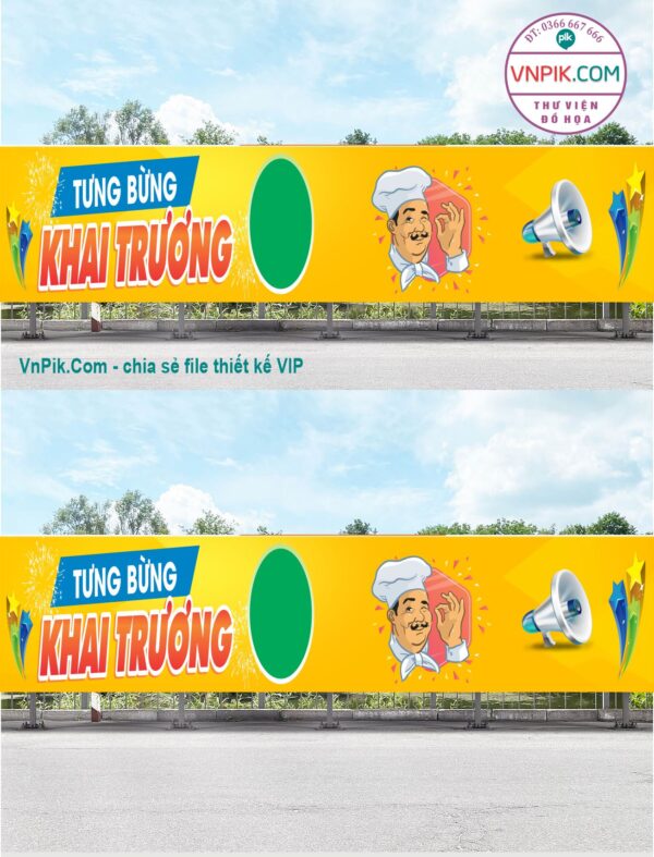 Mẫu Bangzon Khai Trương Quán Ăn, Nhà Hàng Đẹp File Vector Mẫu 17