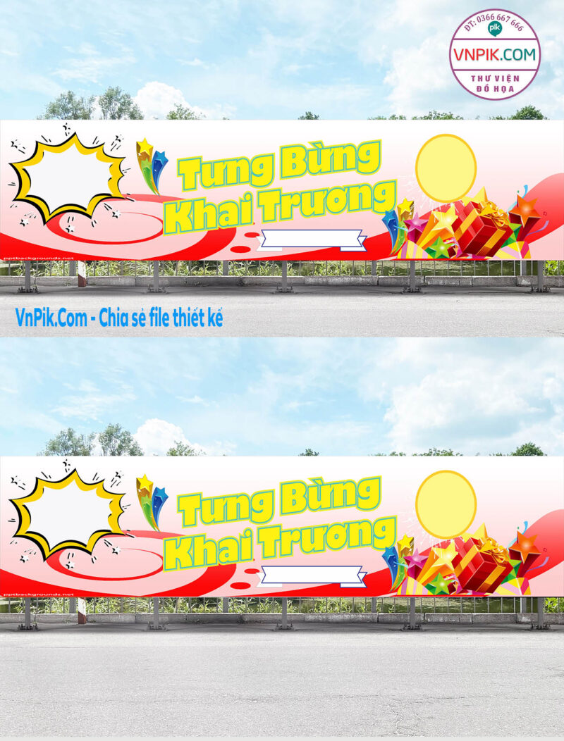 Mẫu Bangzon Khai Trương Quán Ăn, Nhà Hàng Đẹp File Vector Mẫu 2