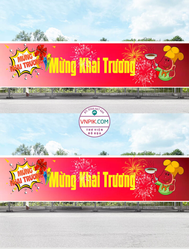 Mẫu Bangzon Khai Trương Quán Ăn, Nhà Hàng Đẹp File Vector Mẫu 8
