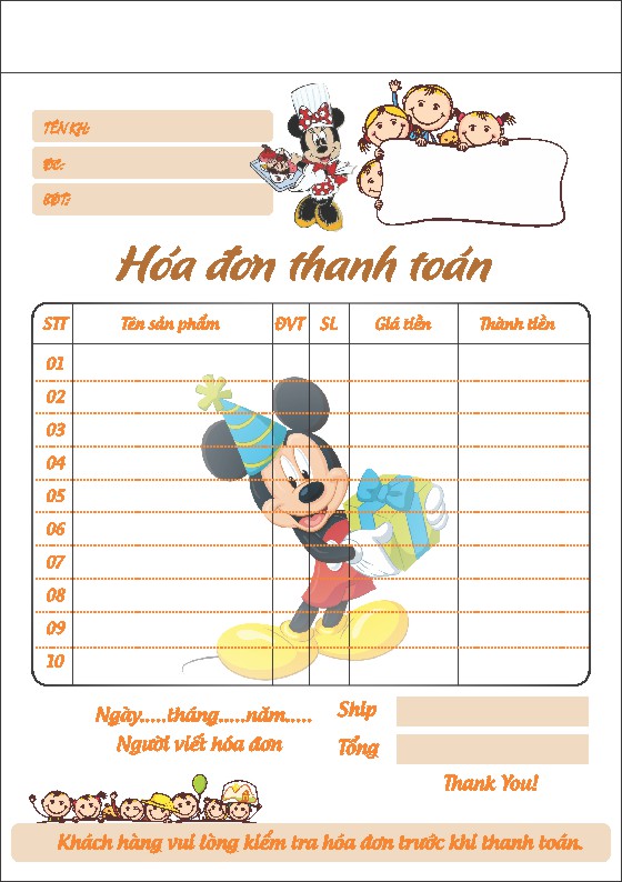 Mẫu Hoá Đơn Bán Lẻ File Vector Mẫu 13