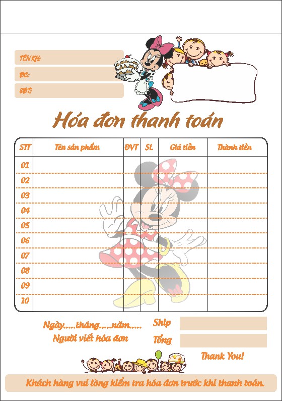 Mẫu Hoá Đơn Bán Lẻ File Vector Mẫu 14