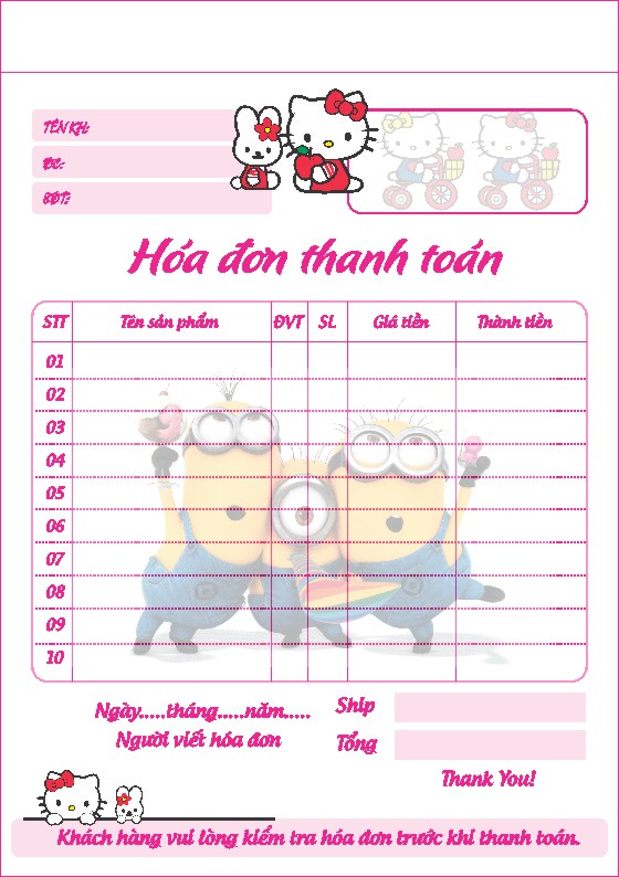 Mẫu Hoá Đơn Bán Lẻ File Vector Mẫu 15