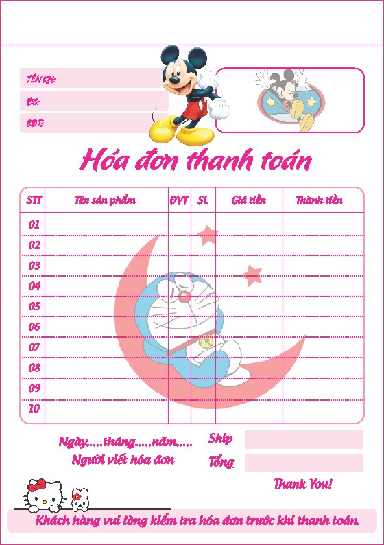 Mẫu Hoá Đơn Bán Lẻ File Vector Mẫu 16