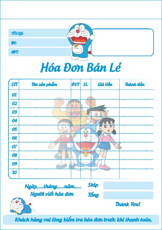 Mẫu Hoá Đơn Bán Lẻ File Vector Mẫu 4