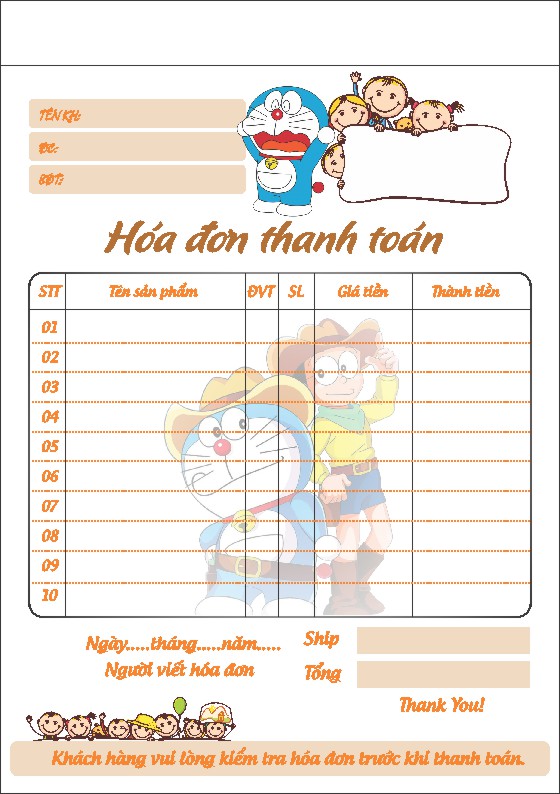 Mẫu Hoá Đơn Bán Lẻ File Vector Mẫu 6