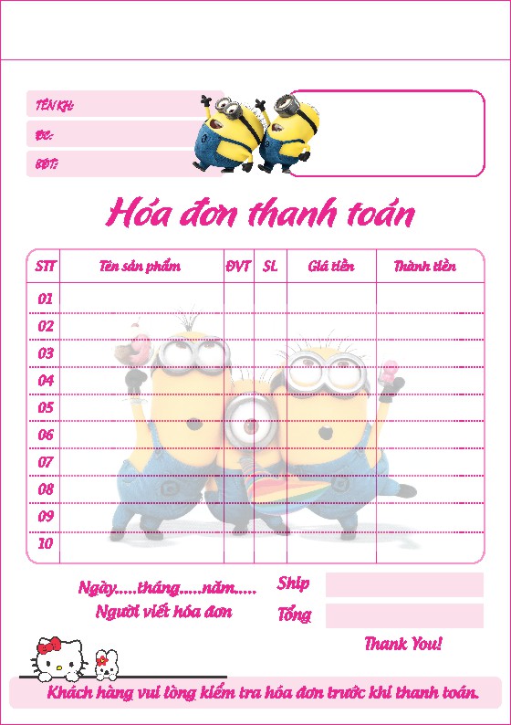 Mẫu Hoá Đơn Bán Lẻ File Vector Mẫu 7