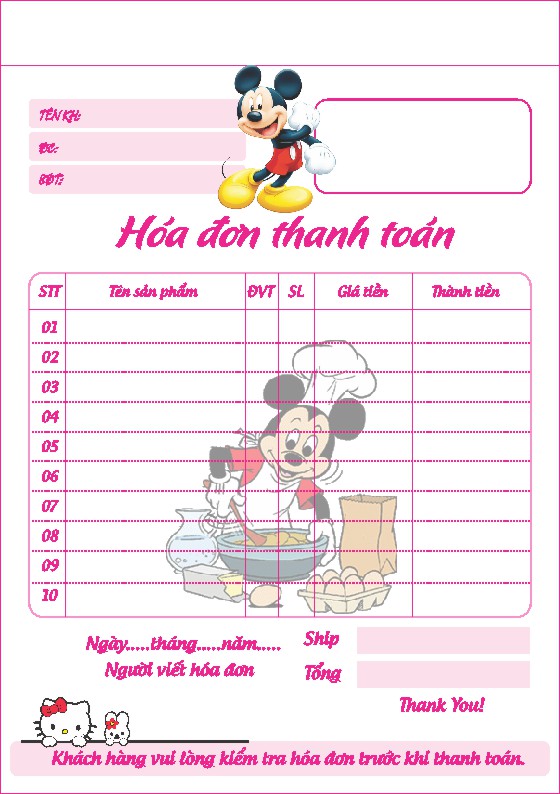 Mẫu Hoá Đơn Bán Lẻ File Vector Mẫu 8