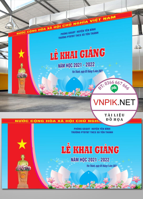 Mẫu Phông Nền Khai Giảng Năm Học Mới File Corel 1