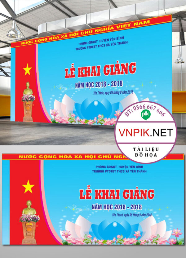 Mẫu Phông Nền Khai Giảng Năm Học Mới File Corel 10
