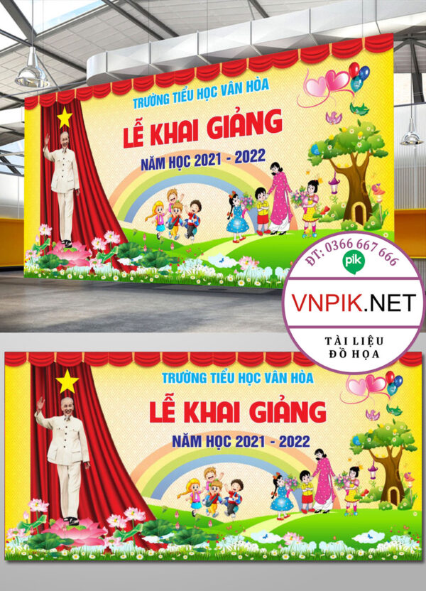 Mẫu Phông Nền Khai Giảng Năm Học Mới File Corel 12