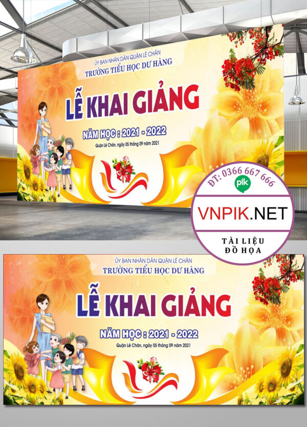 Mẫu Phông Nền Khai Giảng Năm Học Mới File Corel 16