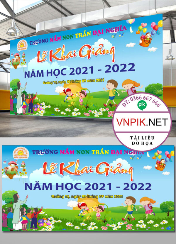 Mẫu Phông Nền Khai Giảng Năm Học Mới File Corel 2
