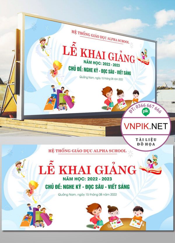 Mẫu Phông Nền Khai Giảng Năm Học Mới File Corel 22