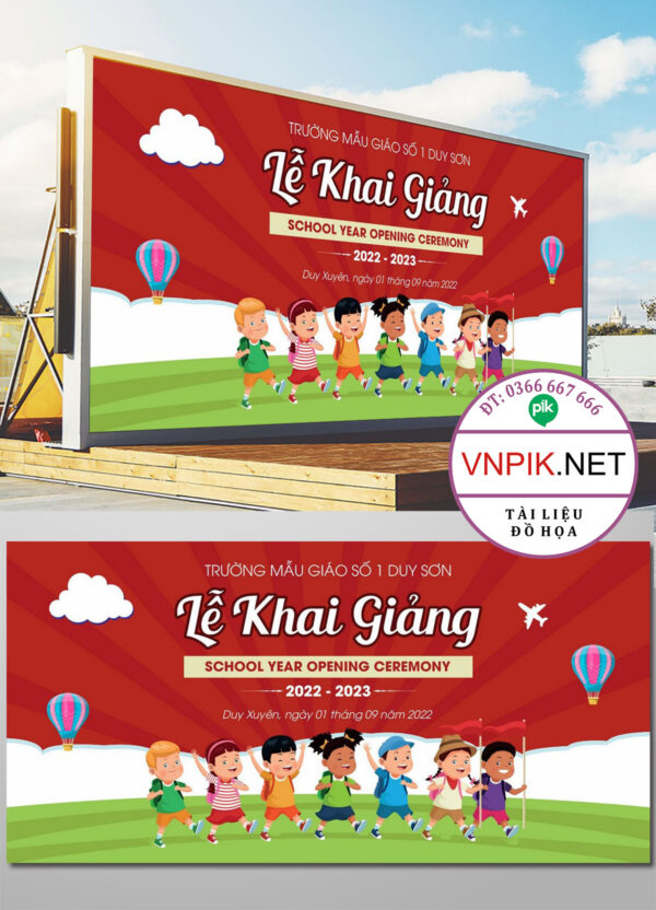 Mẫu Phông Nền Khai Giảng Năm Học Mới File Corel 23