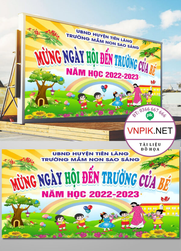Mẫu Phông Nền Khai Giảng Năm Học Mới File Corel 24